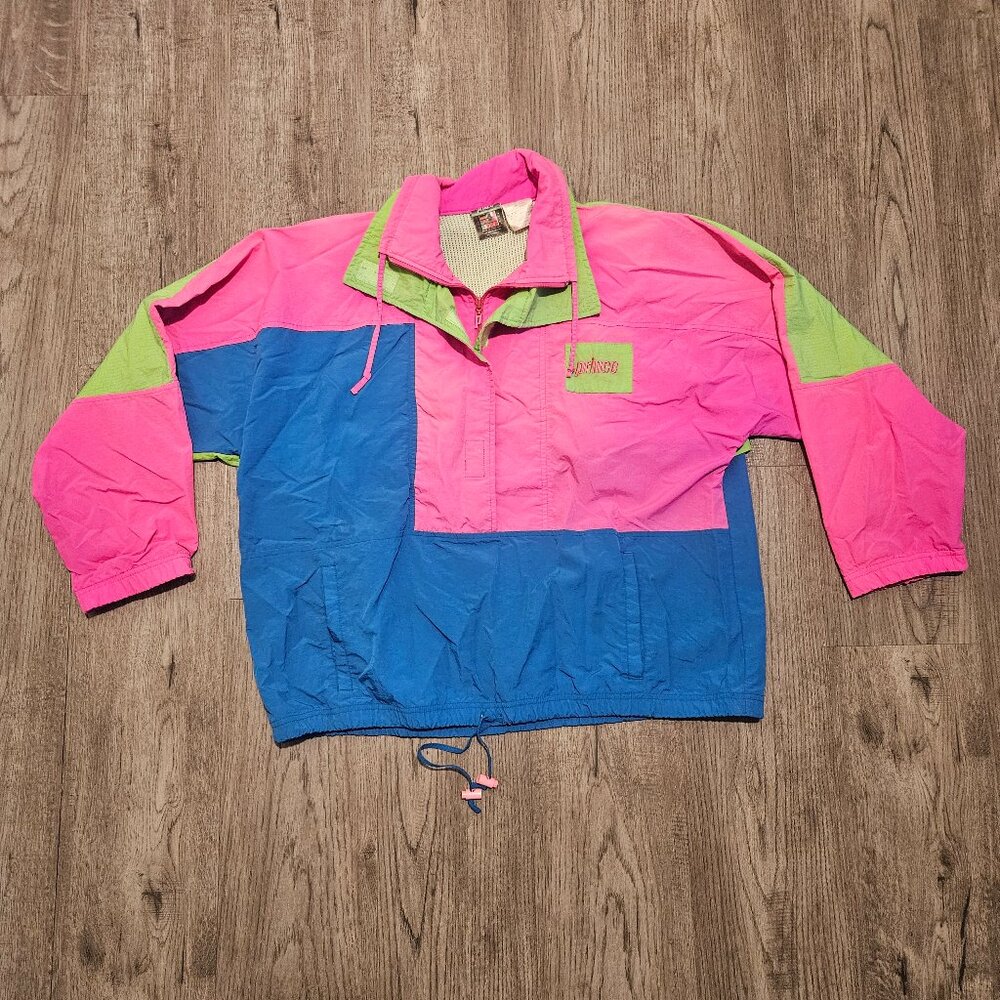 Prince Colorblock Nylon Windbreaker Pullover Jacket – Unisex Large